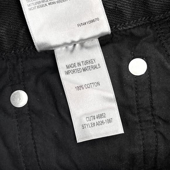 AGOLDE Parker Black Denim Cutoff Shorts Women’s Size 23 Casual Summer Festival - Picture 4 of 5